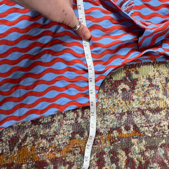 NWT Loft Flowy Sleeveless Tank - Sky Blue Coral Pattern - Casual Chic Top Small - Picture 5 of 6